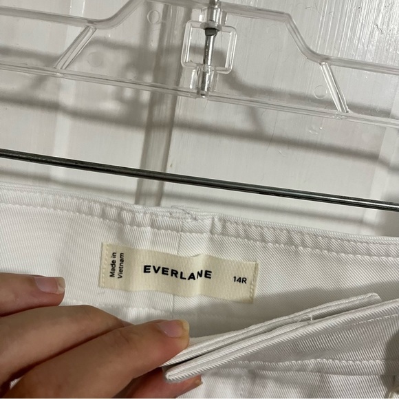 Everlane Way-High Drape Pants White 14R 14 Regular Tencel Cotton D - Picture 6 of 13
